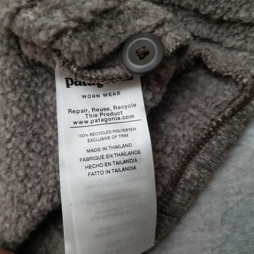 Patagonia Sweater Mens XL Gray Henley Better Sweater Long Sleeve Granola